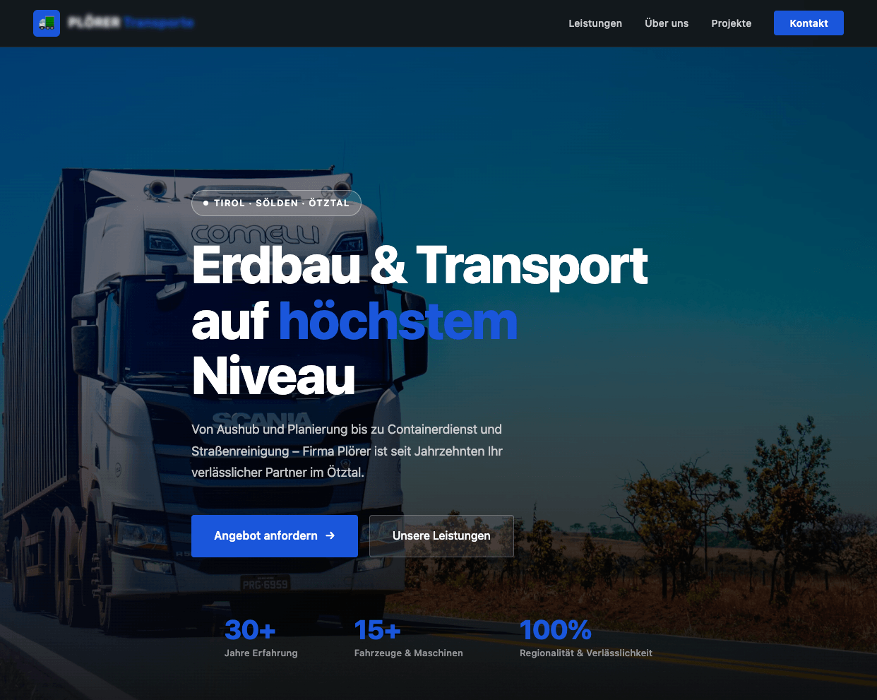 Ansicht der Webseite nachher