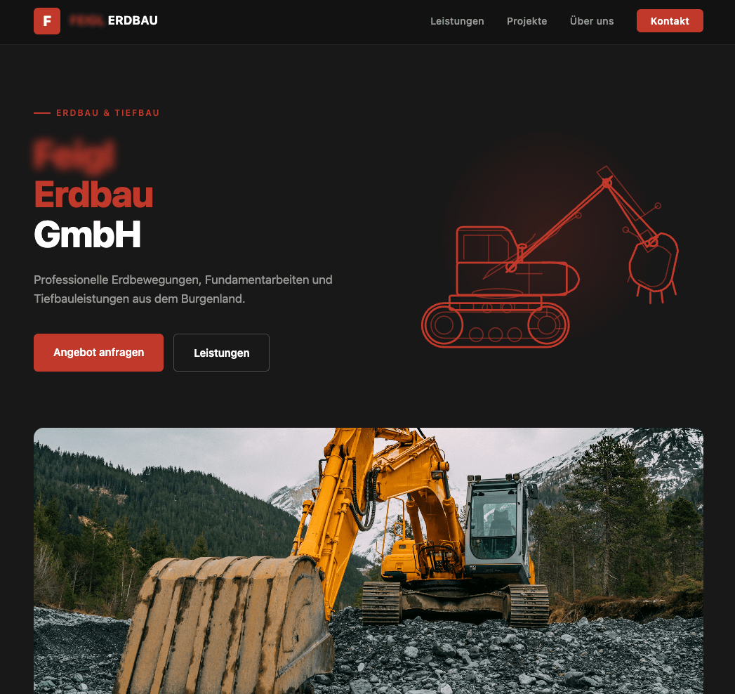 Ansicht der Webseite nachher